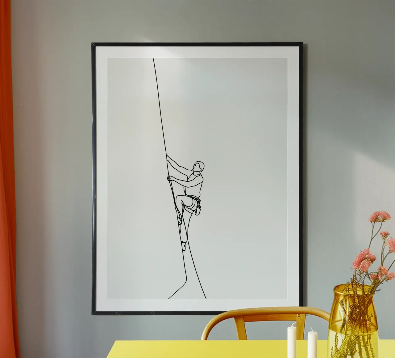 Arrampicatore - Line art minimalista poster da Viv Line Art