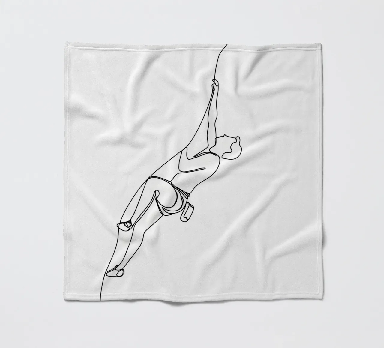 Arrampicatore - Line art minimalista coperta in pile da Viv Line Art