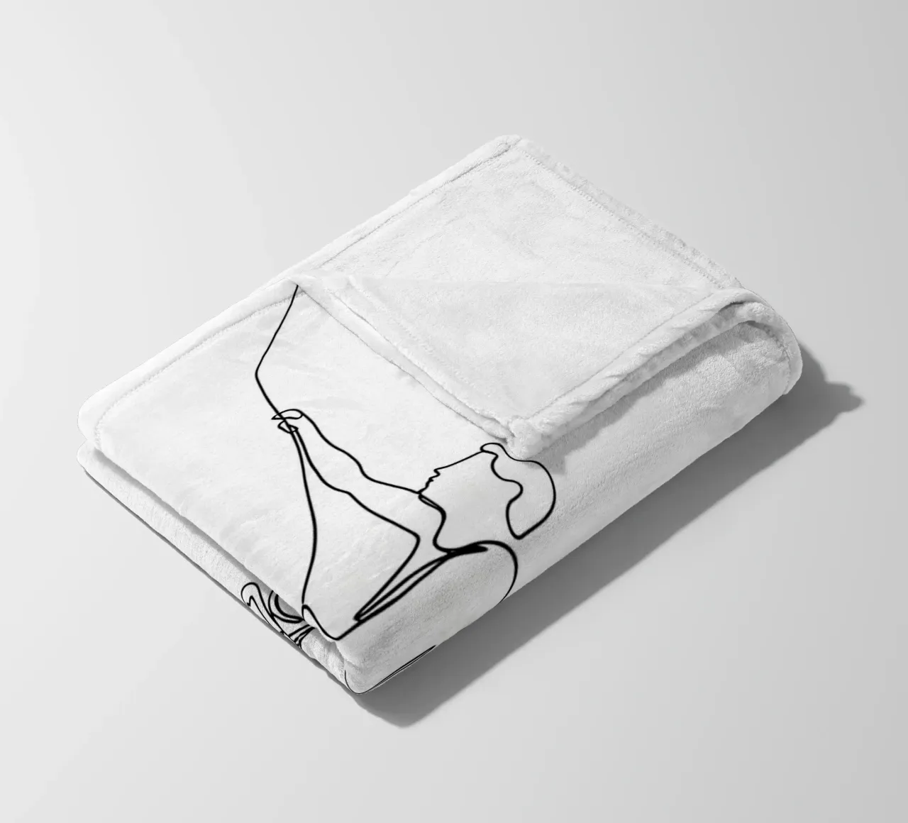 Arrampicatore - Line art minimalista coperta in pile da Viv Line Art