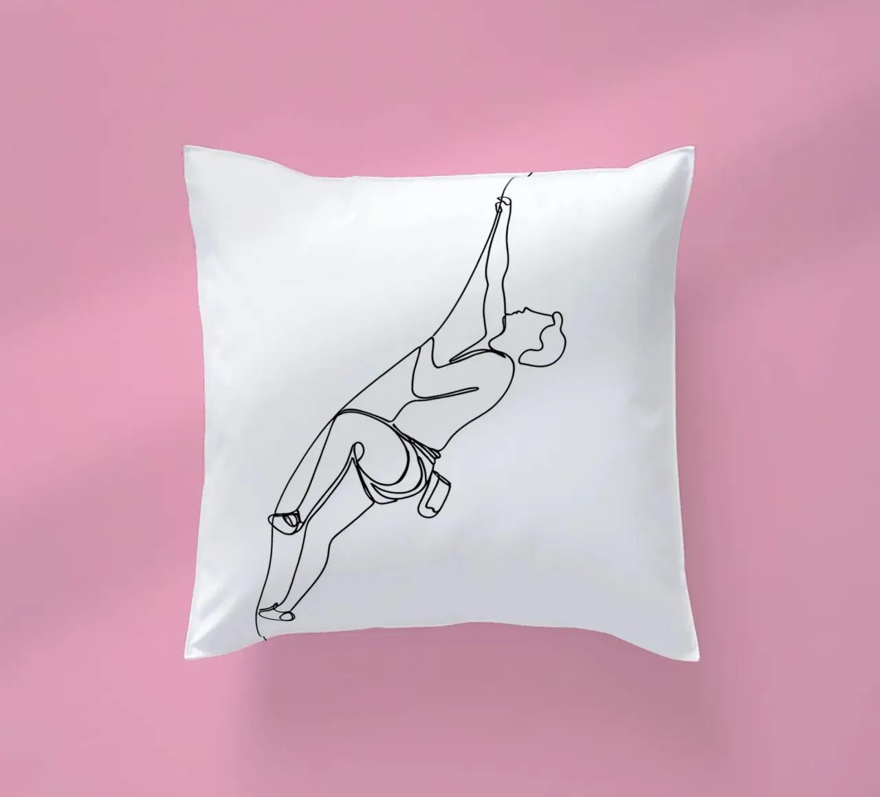 Arrampicatore - Line art minimalista cuscino da Viv Line Art