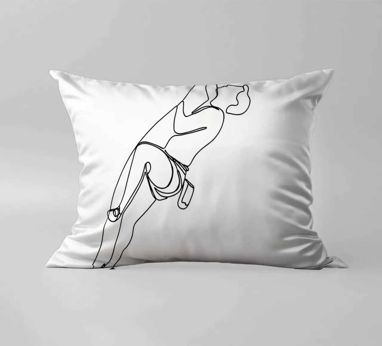 Arrampicatore - Line art minimalista cuscino da Viv Line Art
