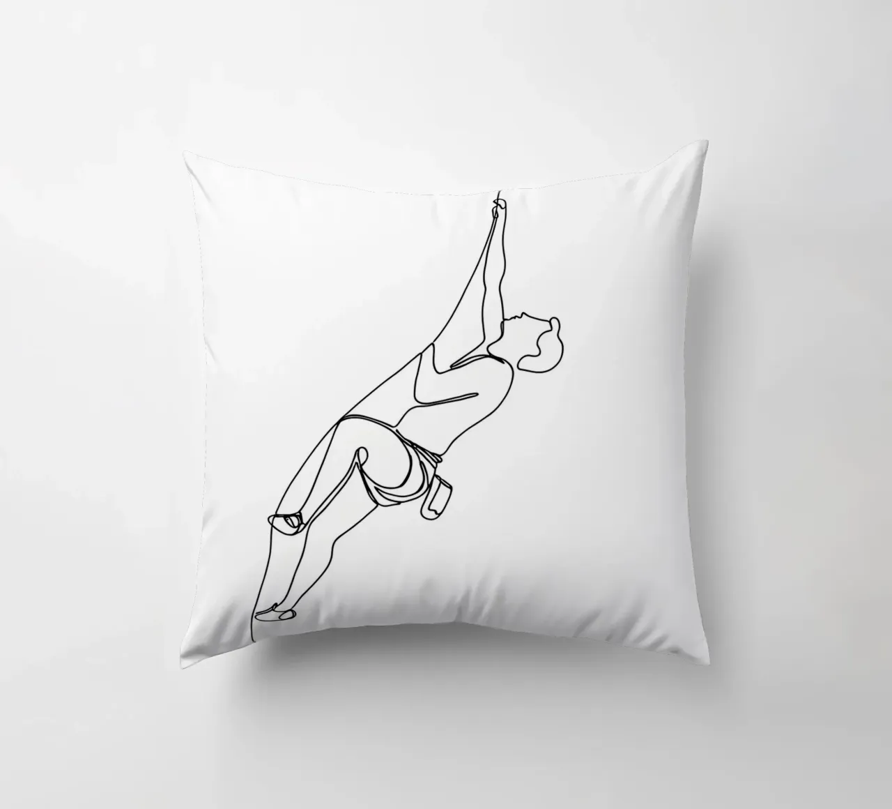 Arrampicatore - Line art minimalista cuscino da Viv Line Art