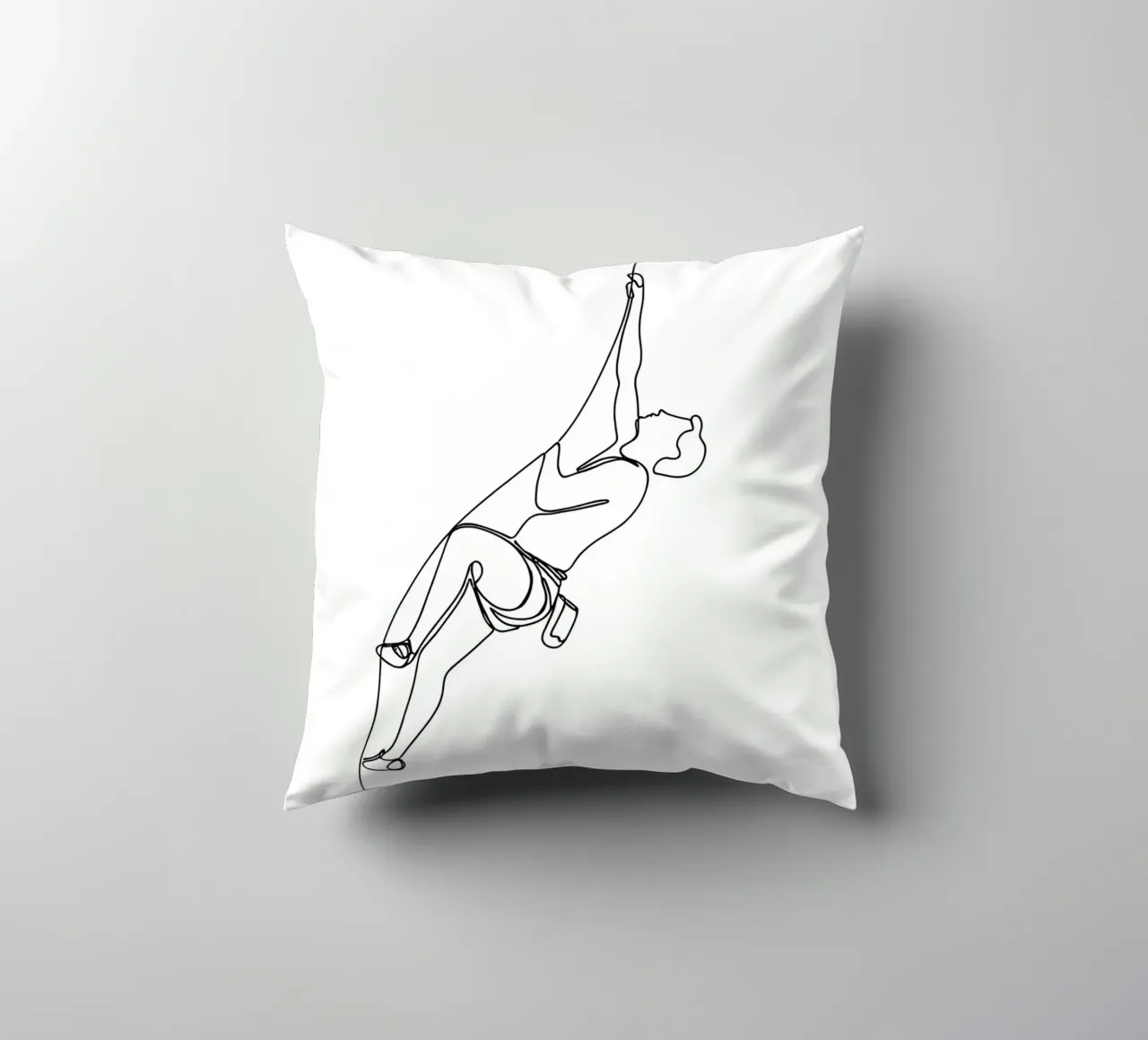 Arrampicatore - Line art minimalista cuscino da Viv Line Art
