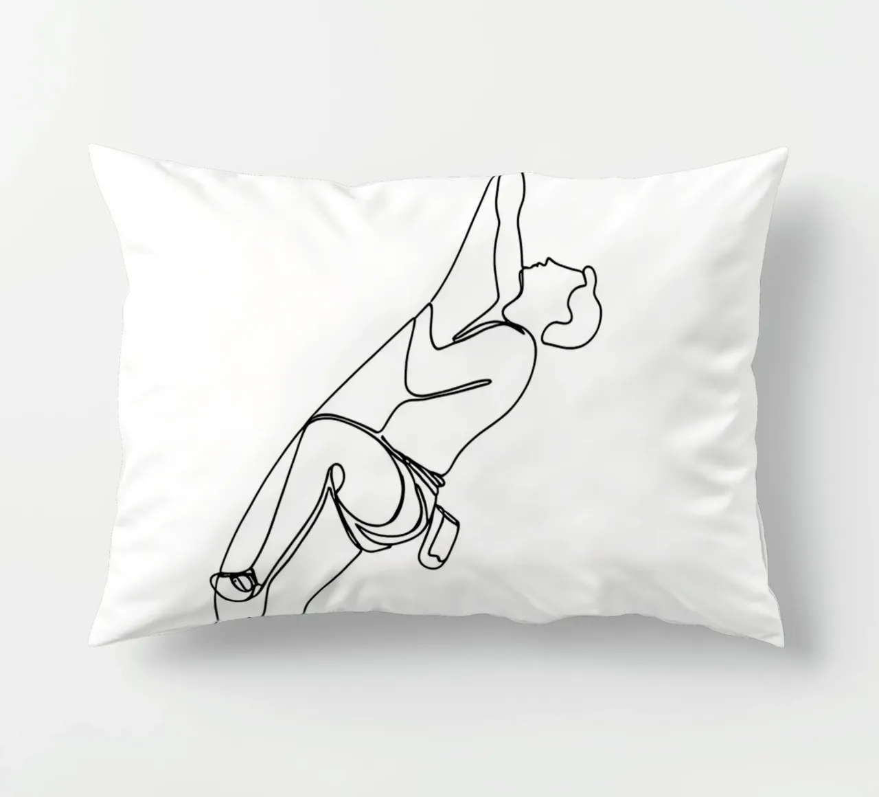 Arrampicatore - Line art minimalista cuscino da Viv Line Art