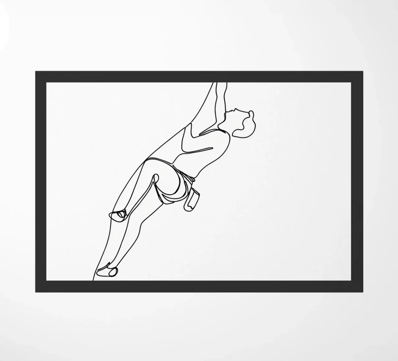 Arrampicatore - Line art minimalista zerbino da Viv Line Art