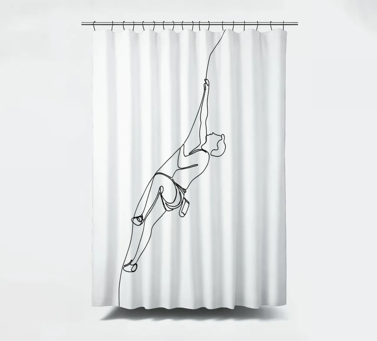Arrampicatore - Line art minimalista tenda da doccia da Viv Line Art