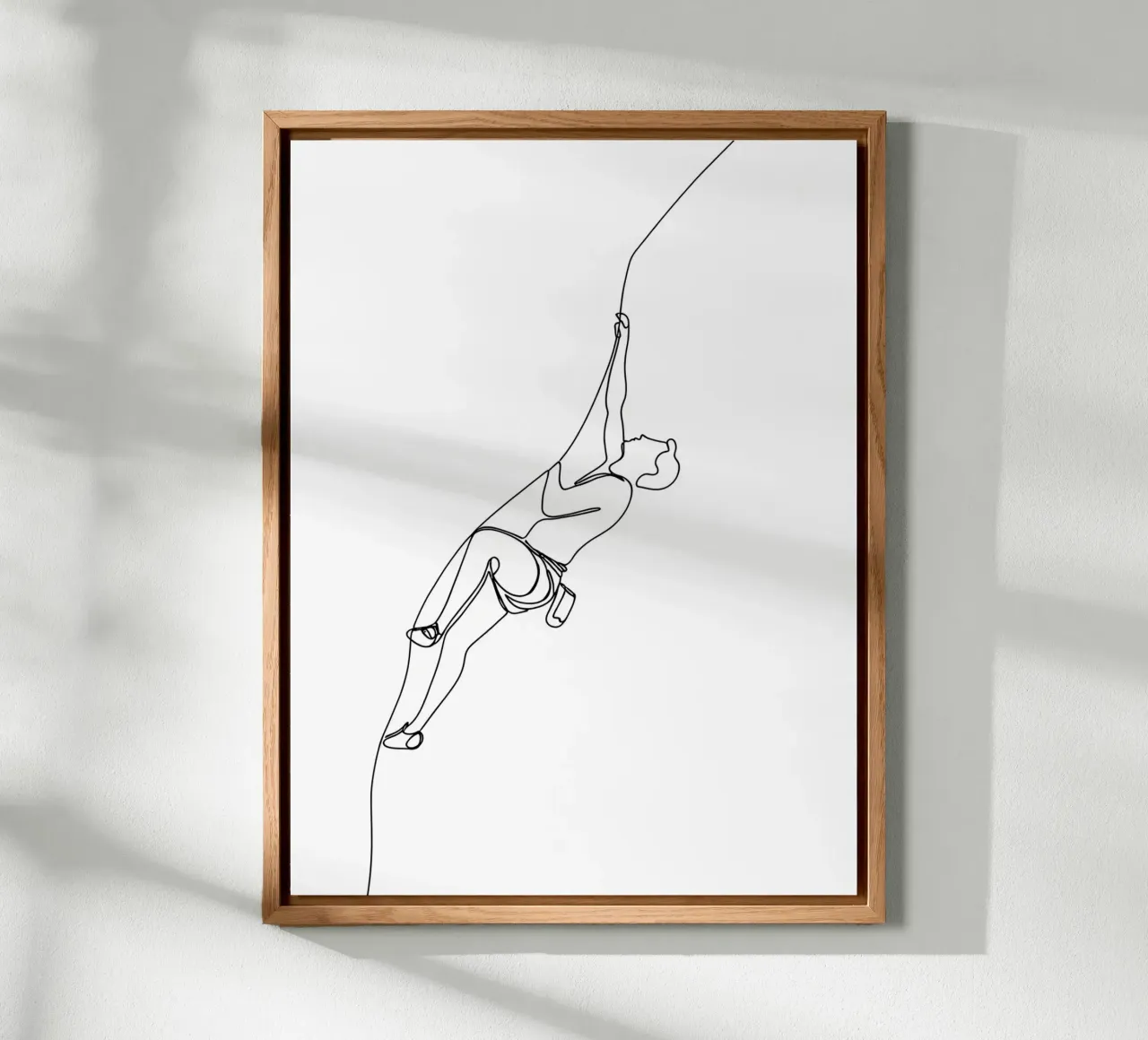 Arrampicatore - Line art minimalista alluminio dibond da Viv Line Art