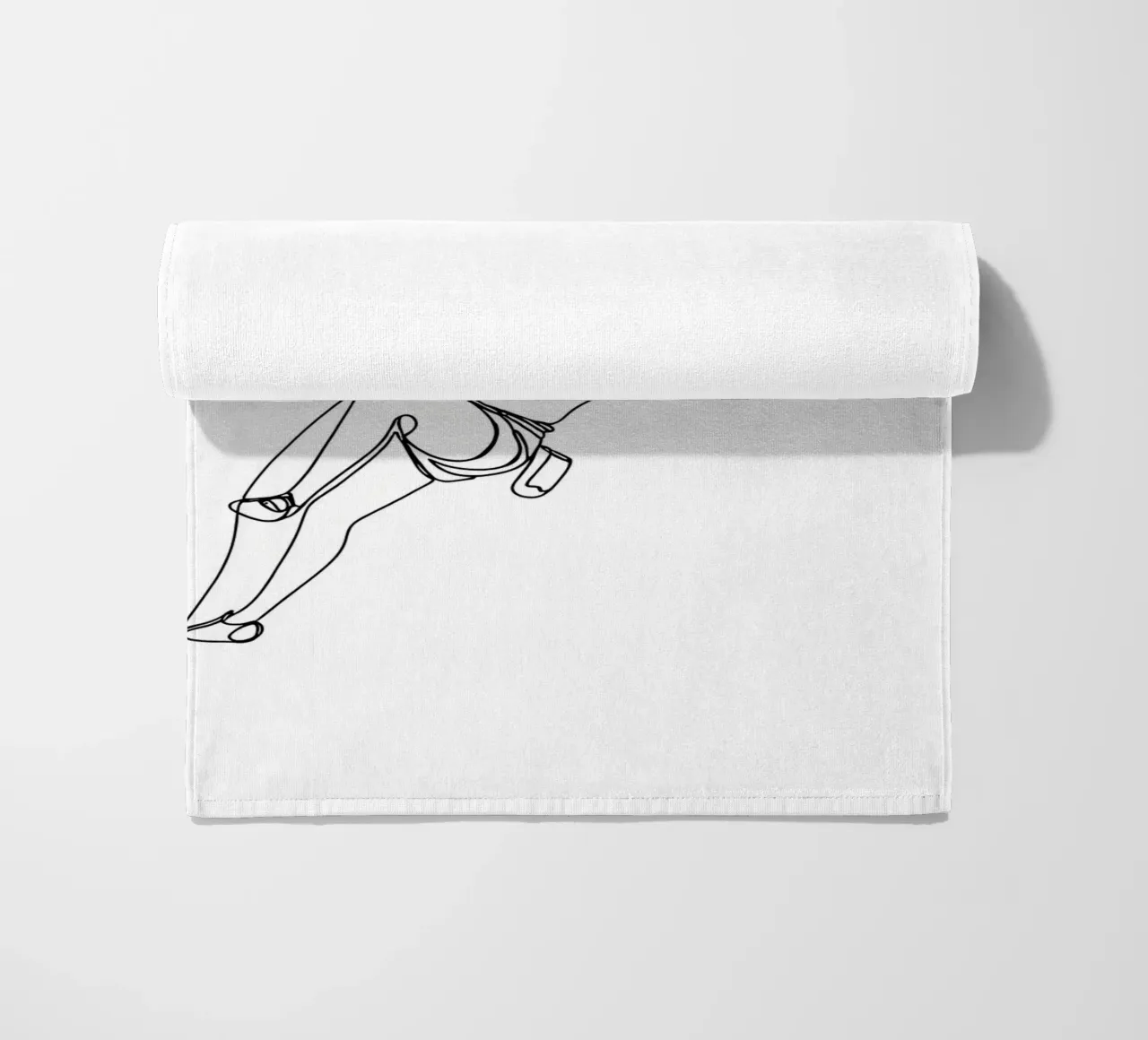 Arrampicatore - Line art minimalista telo mare da Viv Line Art