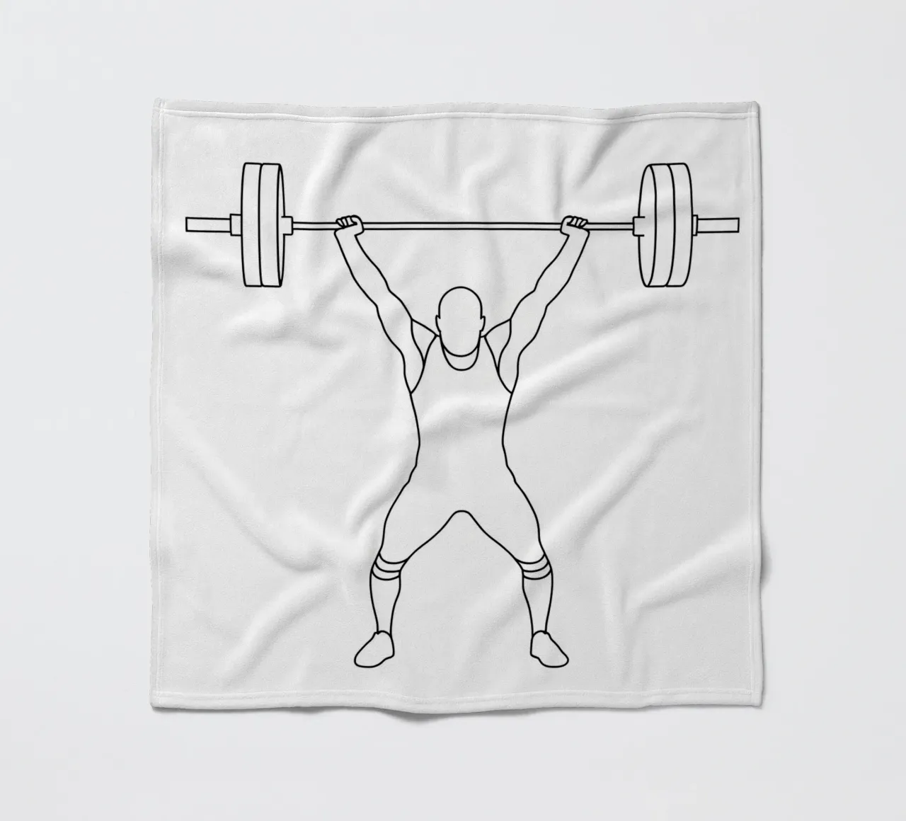 Sollevamento pesi - Line art minimalista coperta in pile da Viv Line Art