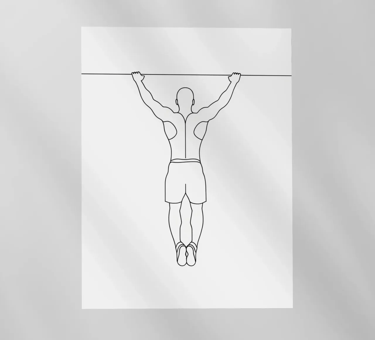 Esercizio in palestra - Line art minimalista pellicola backlit da Viv Line Art