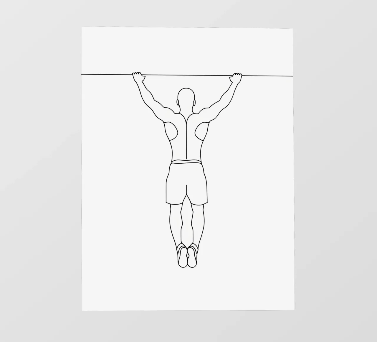 Esercizio in palestra - Line art minimalista pellicola backlit da Viv Line Art