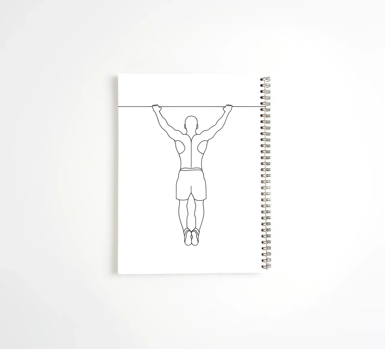Gym Excercise - Minimalist Line Art spiral notebook by Viv Line Art