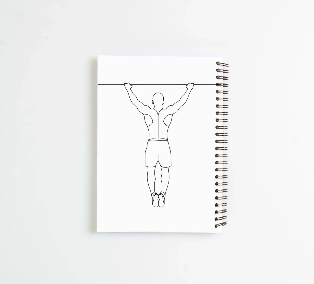 Gym Excercise - Minimalist Line Art spiral notebook by Viv Line Art