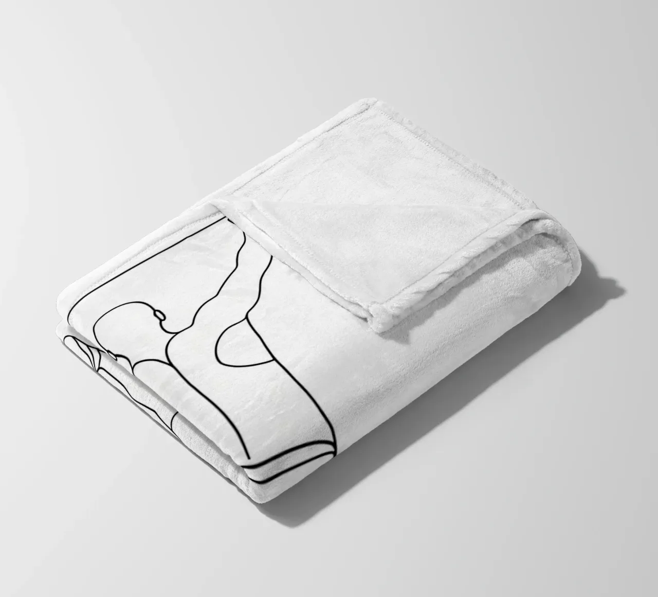 Esercizio in palestra - Line art minimalista coperta in pile da Viv Line Art
