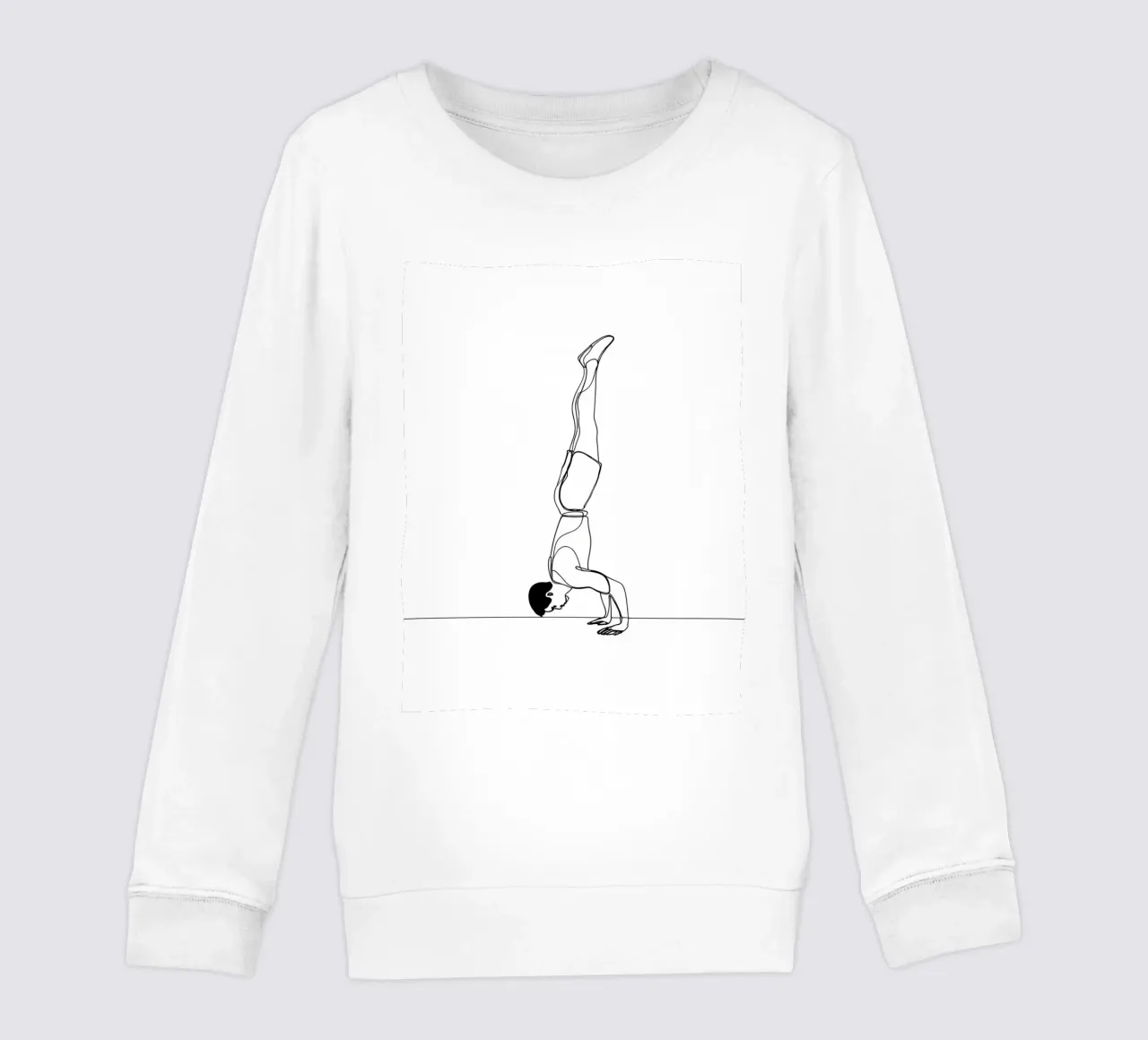 Uomo in piedi - Line art minimalista felpa bambino da Viv Line Art
