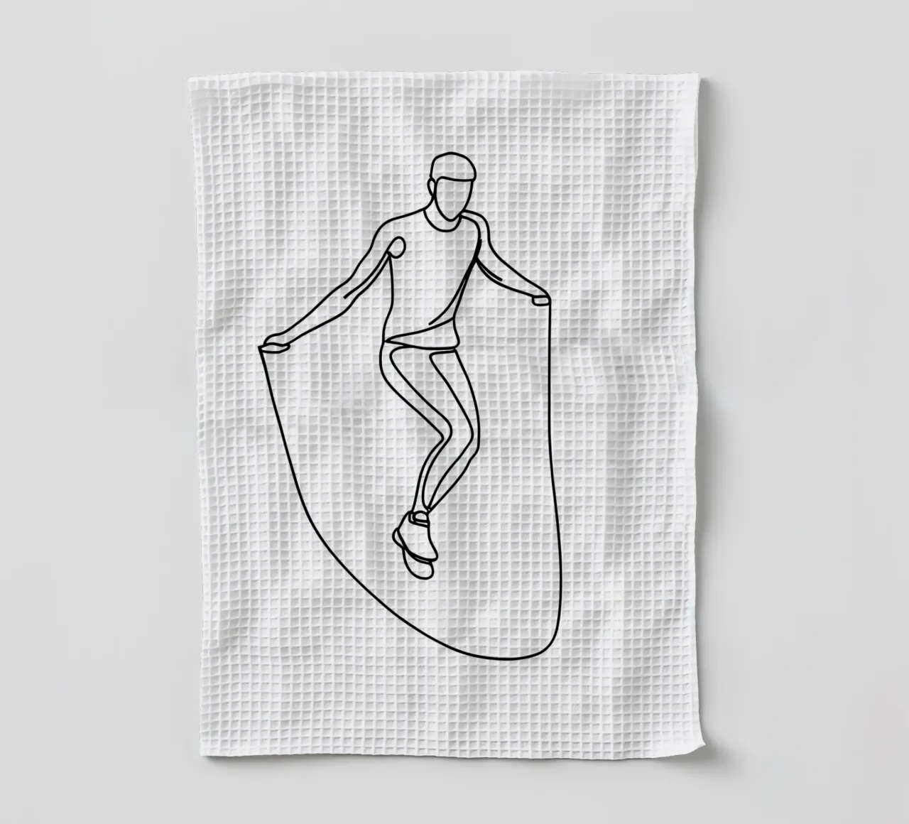 Jumprope - Dessin au trait minimaliste torchon de Viv Line Art