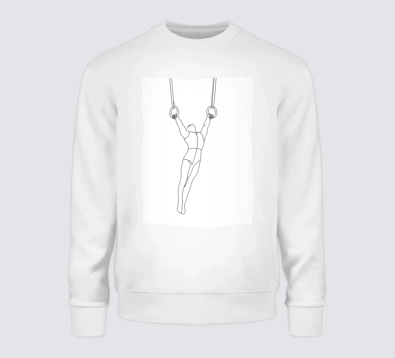 Gymnast - Minimalistische lijntekening sweatshirt van Viv Line Art
