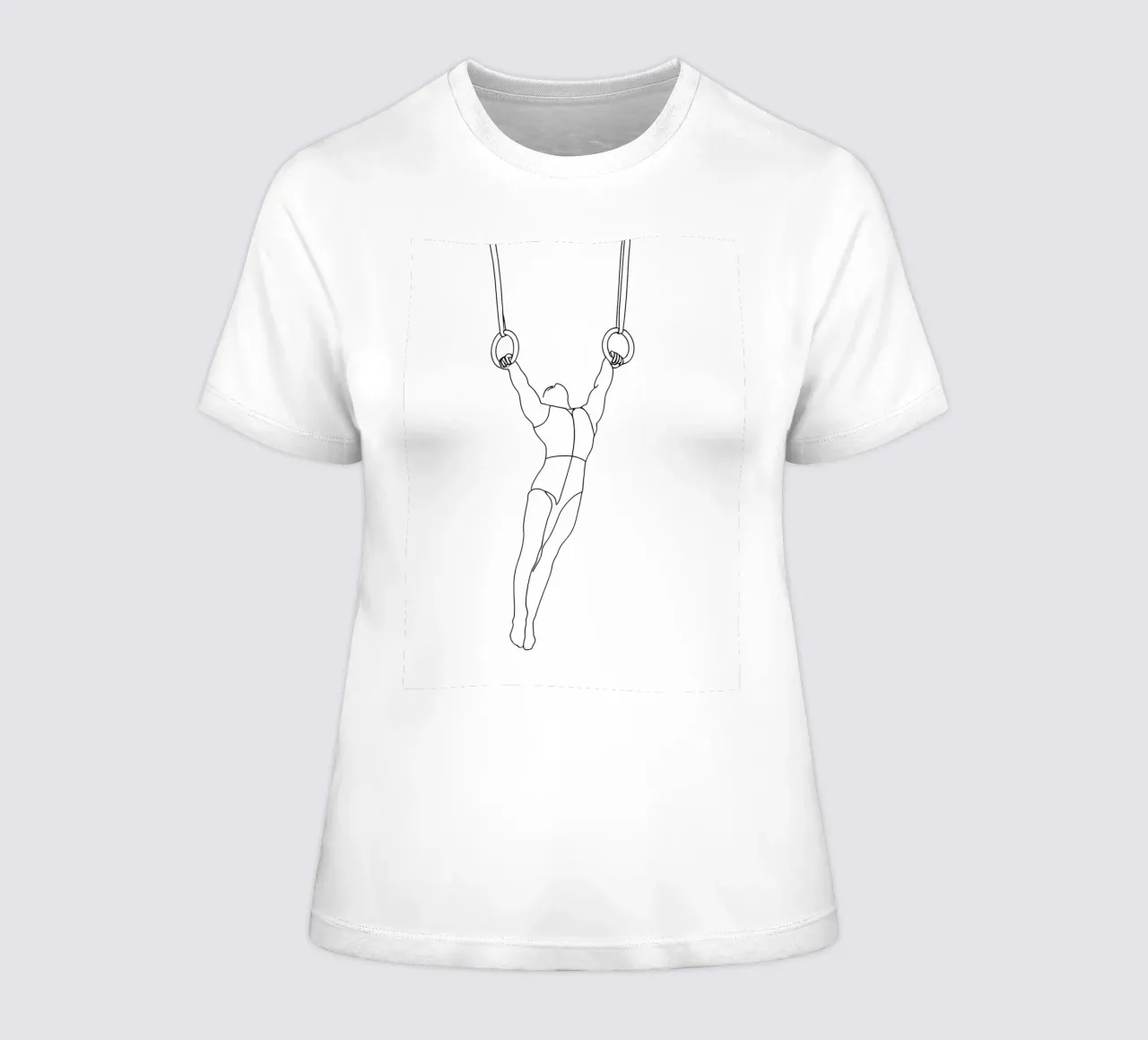 Turnerin - Minimalistische Linienkunst Frauen T-Shirt von Viv Line Art