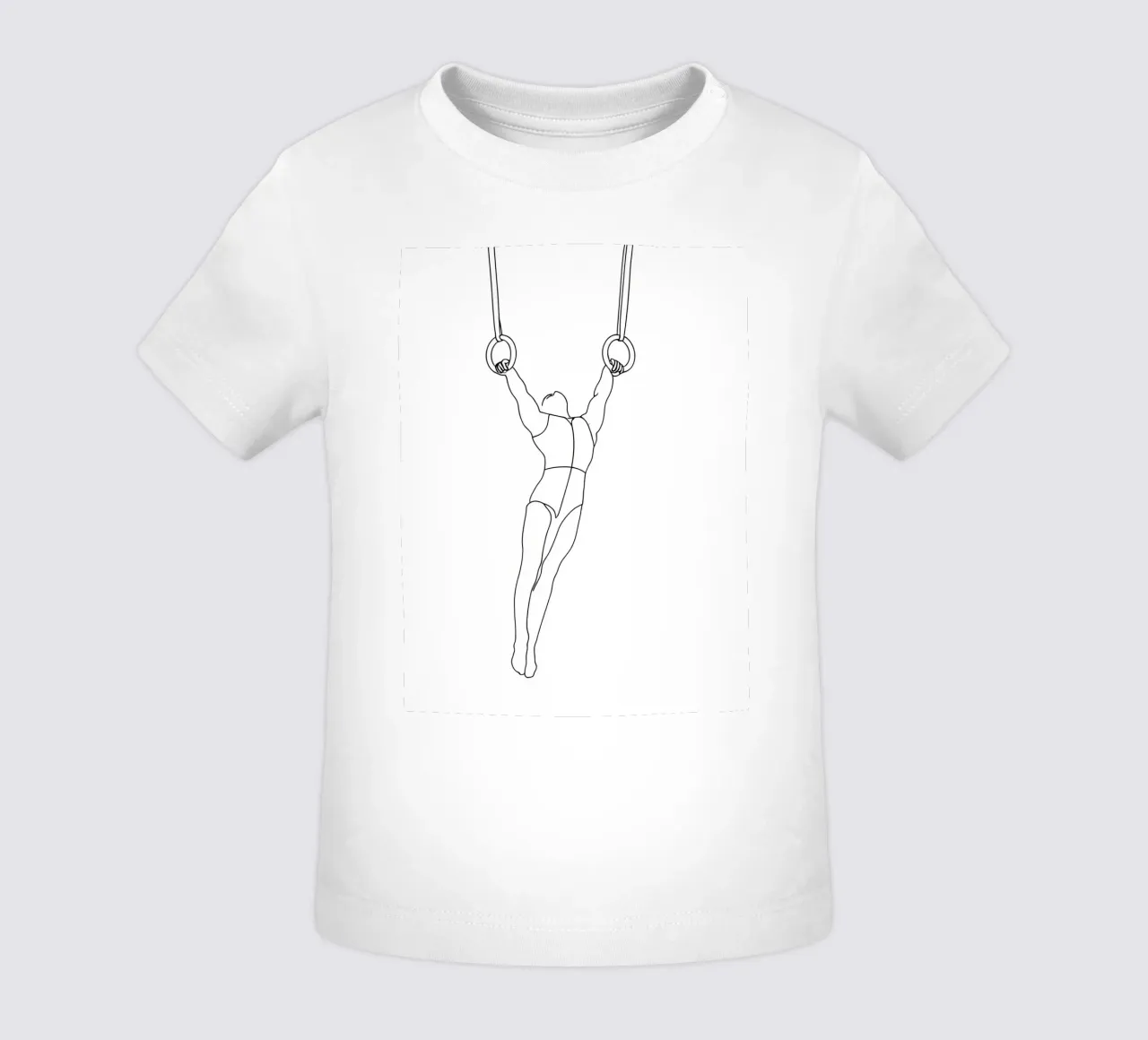 Ginnasta - Line art minimalista maglietta neonato da Viv Line Art
