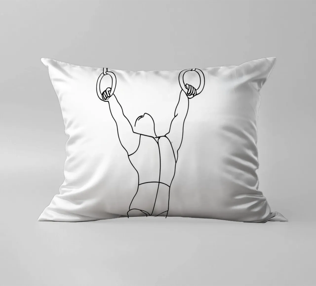 Ginnasta - Line art minimalista cuscino da Viv Line Art