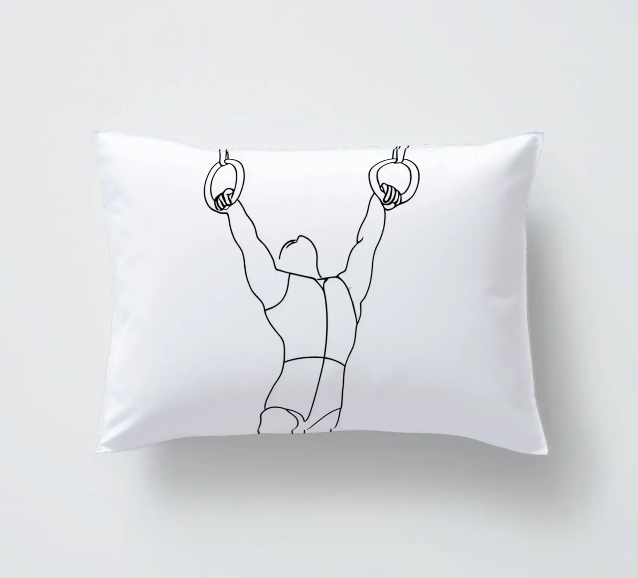 Ginnasta - Line art minimalista cuscino da Viv Line Art