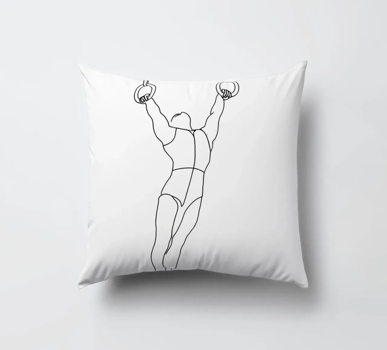 Ginnasta - Line art minimalista cuscino da Viv Line Art