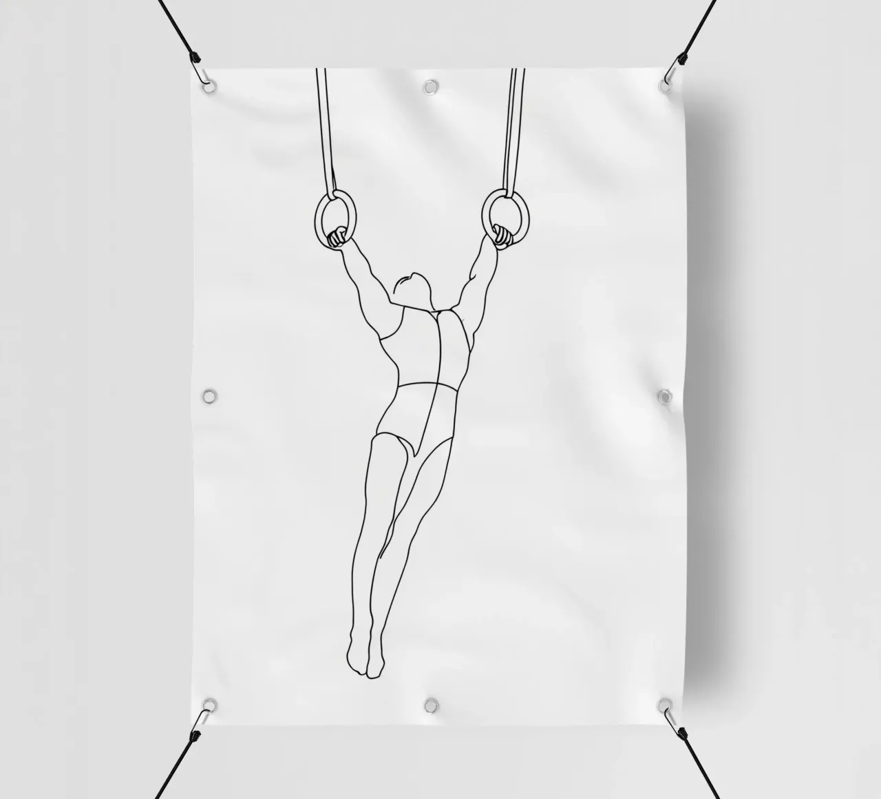 Ginnasta - Line art minimalista telo in pvc da Viv Line Art