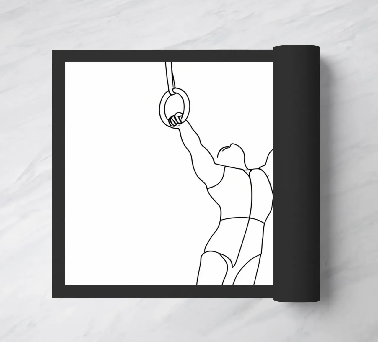 Ginnasta - Line art minimalista zerbino da Viv Line Art