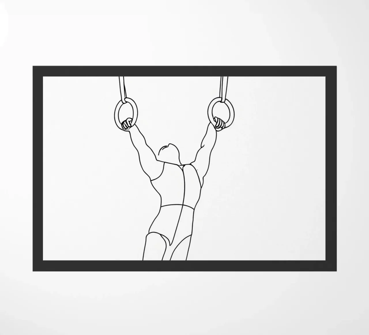 Ginnasta - Line art minimalista zerbino da Viv Line Art