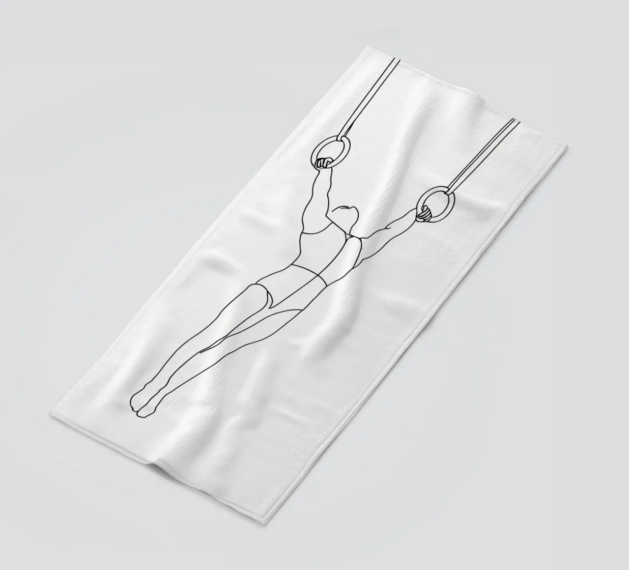 Ginnasta - Line art minimalista telo mare da Viv Line Art