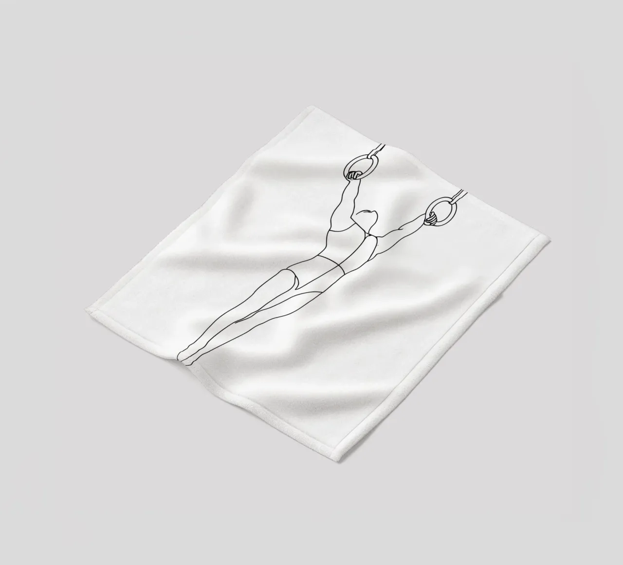 Ginnasta - Line art minimalista coperta in pile da Viv Line Art