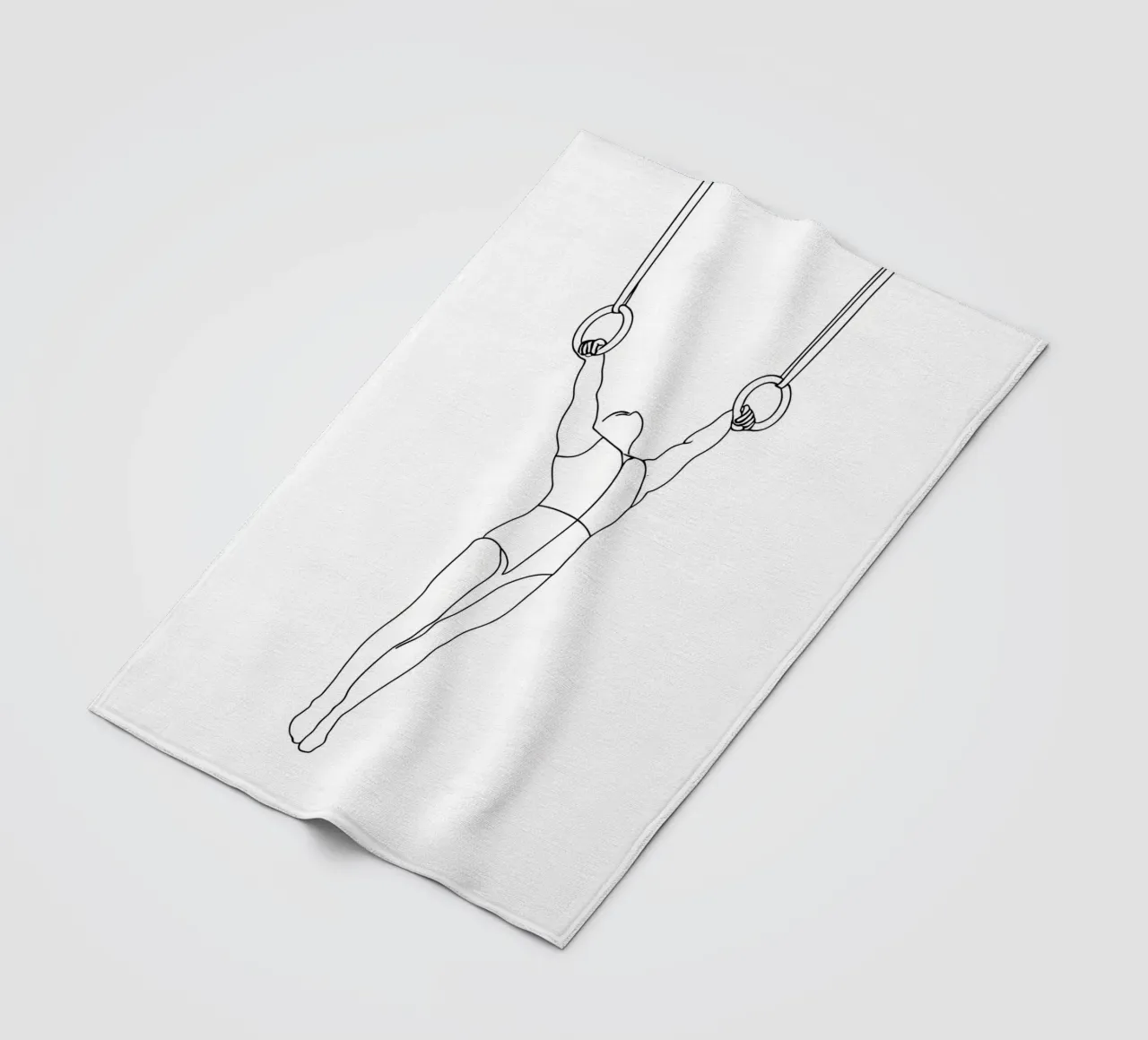 Ginnasta - Line art minimalista coperta in pile da Viv Line Art