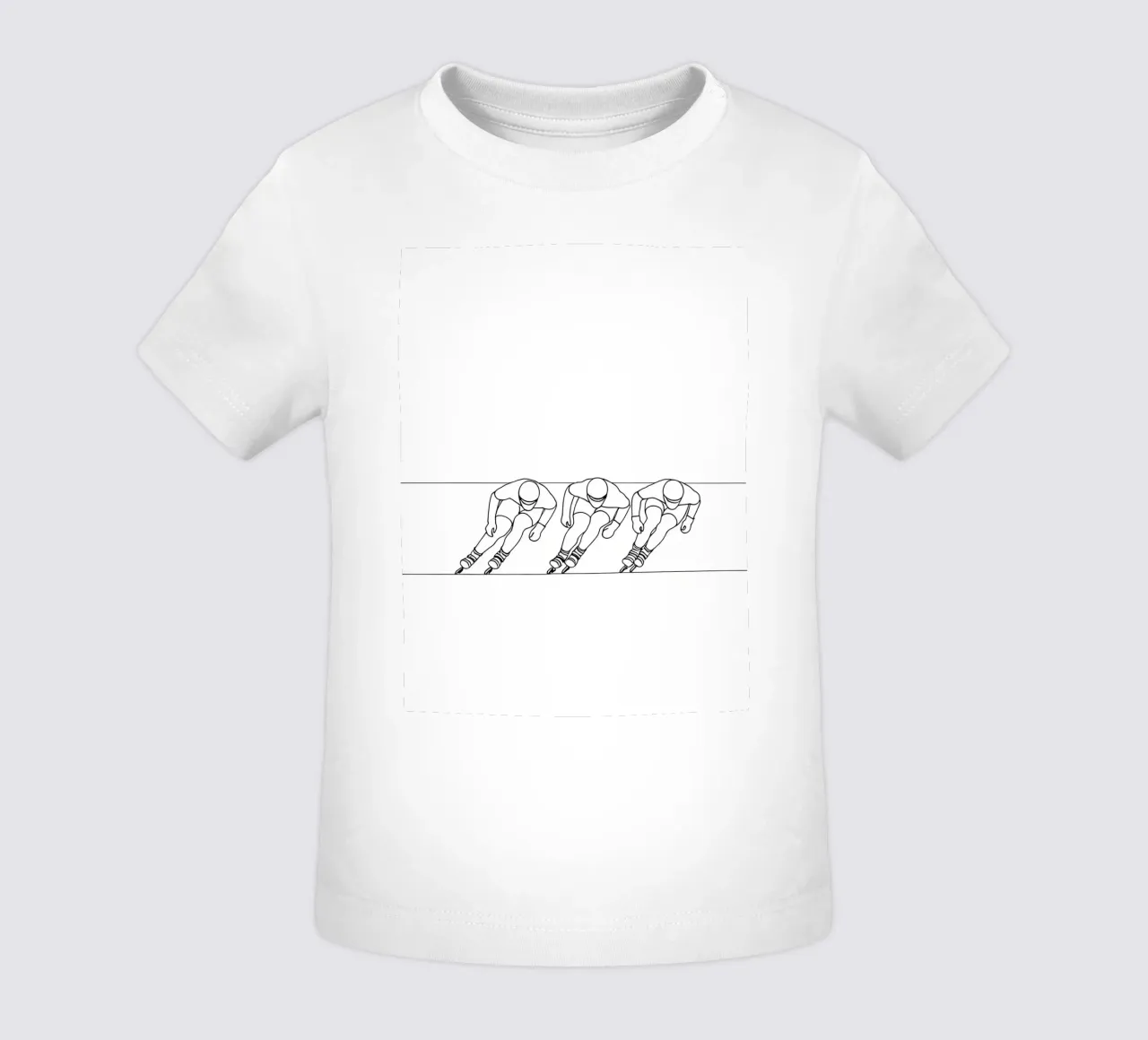 Rollerblade - Minimalist Line Art baby t-shirt by Viv Line Art