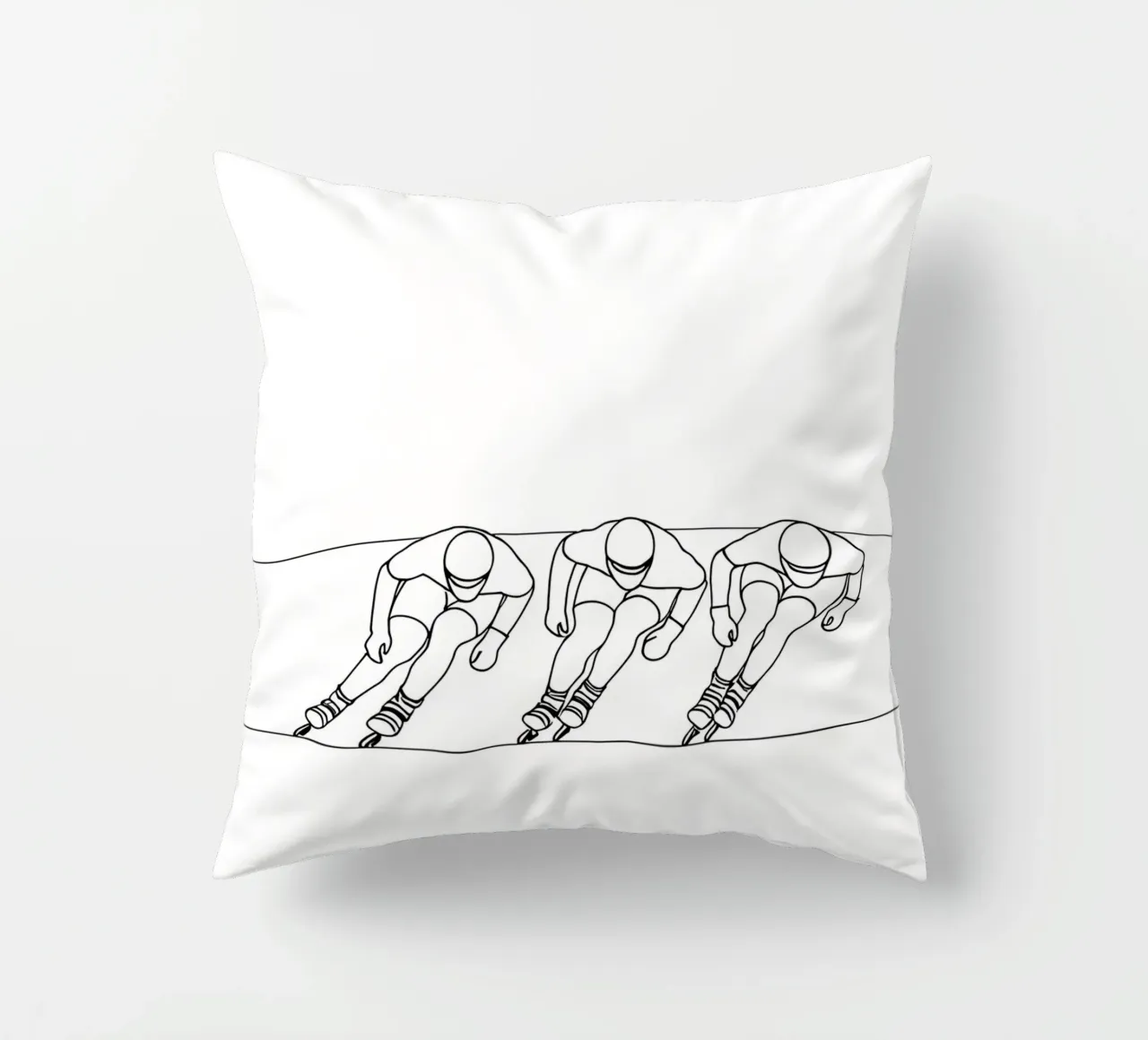 Rollerblade - Linea d'arte minimalista cuscino da Viv Line Art