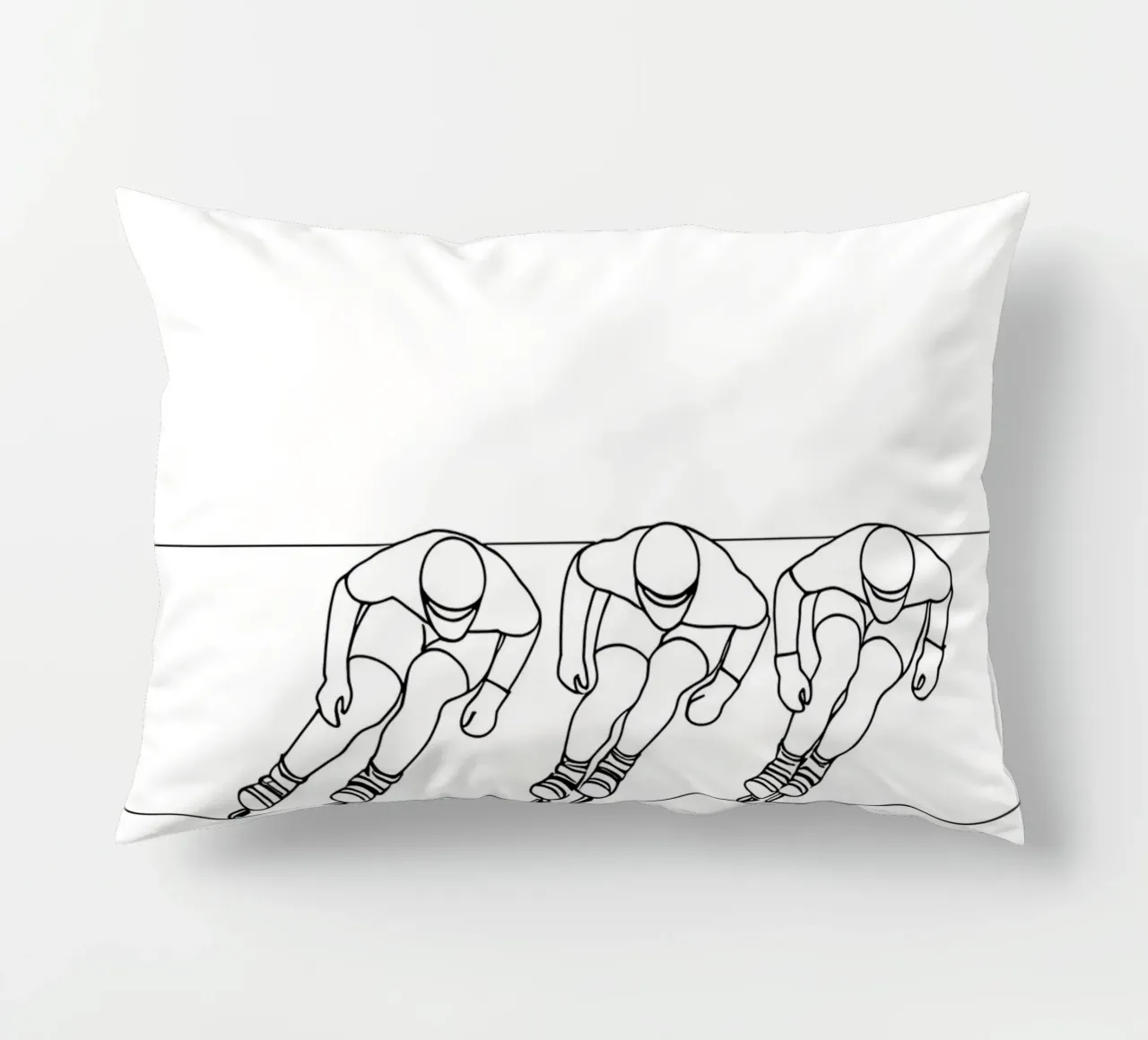Rollerblade - Linea d'arte minimalista cuscino da Viv Line Art
