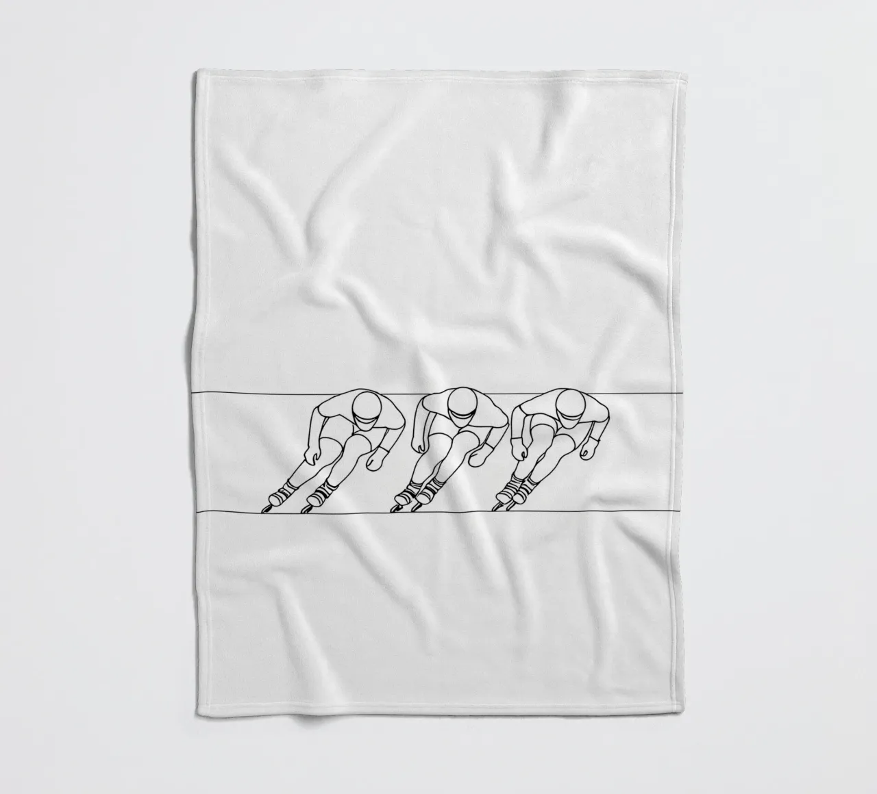 Rollerblade - Linea d'arte minimalista coperta in pile da Viv Line Art