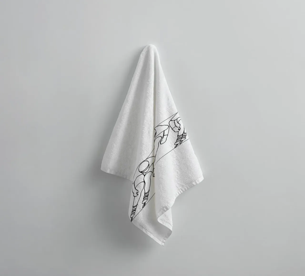 Rollerblade - Minimalist Line Art towel by Viv Line Art