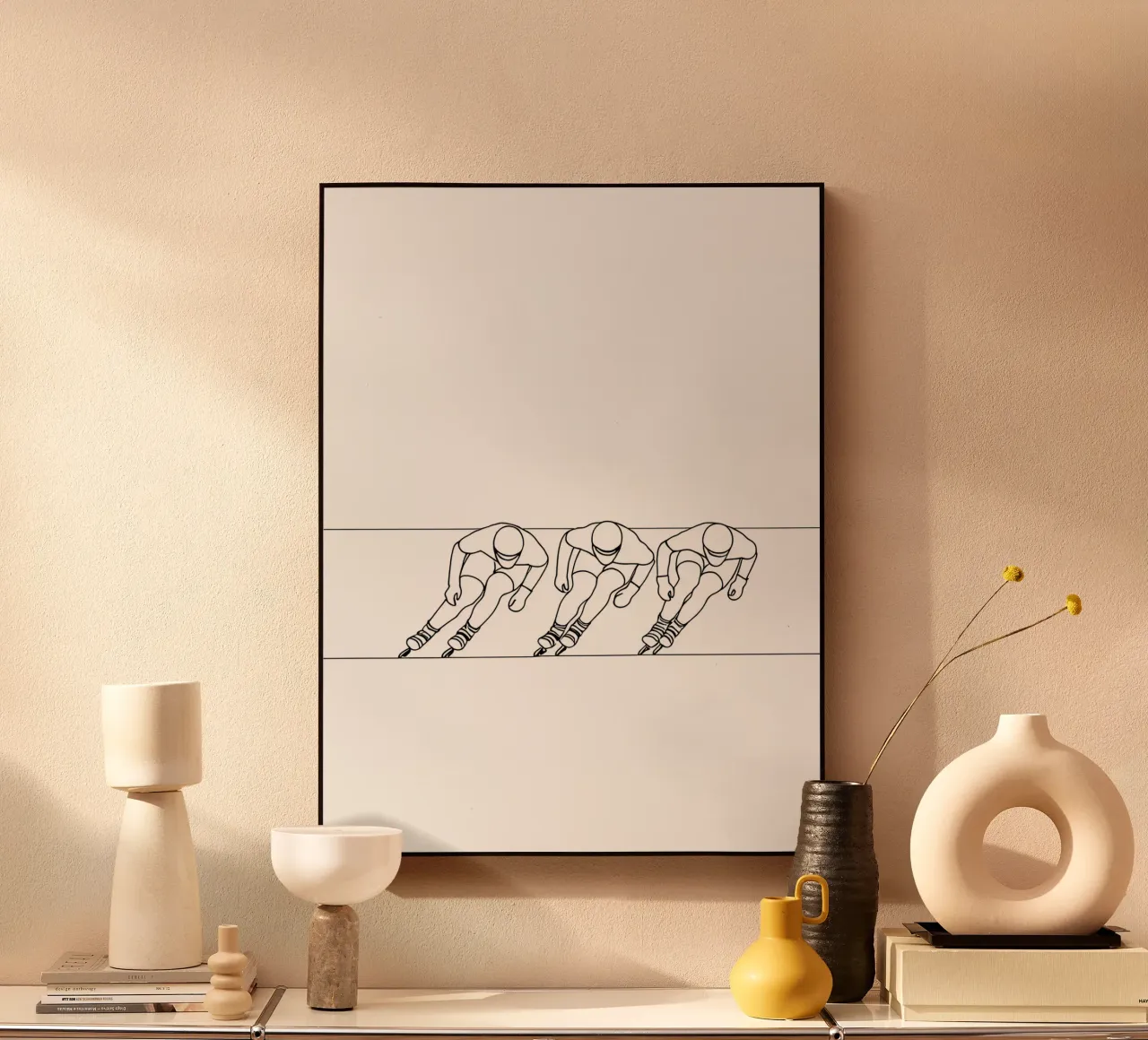 Rollerblade - Minimalist Line Art forex plate by Viv Line Art