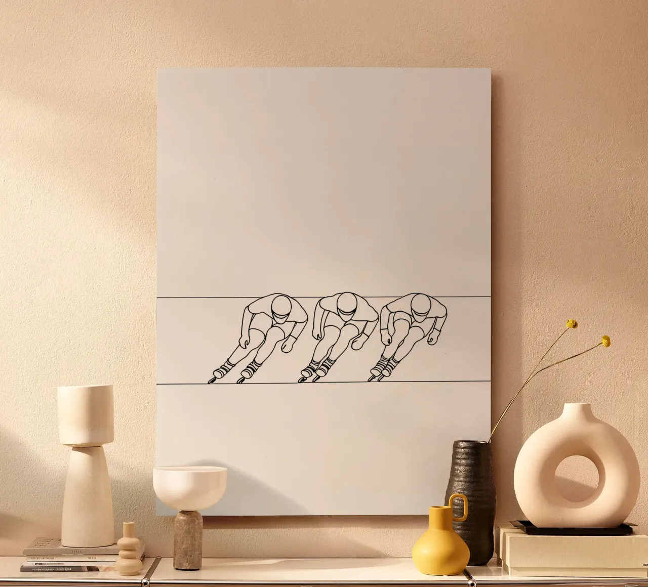 Rollerblade - Minimalist Line Art forex plate by Viv Line Art