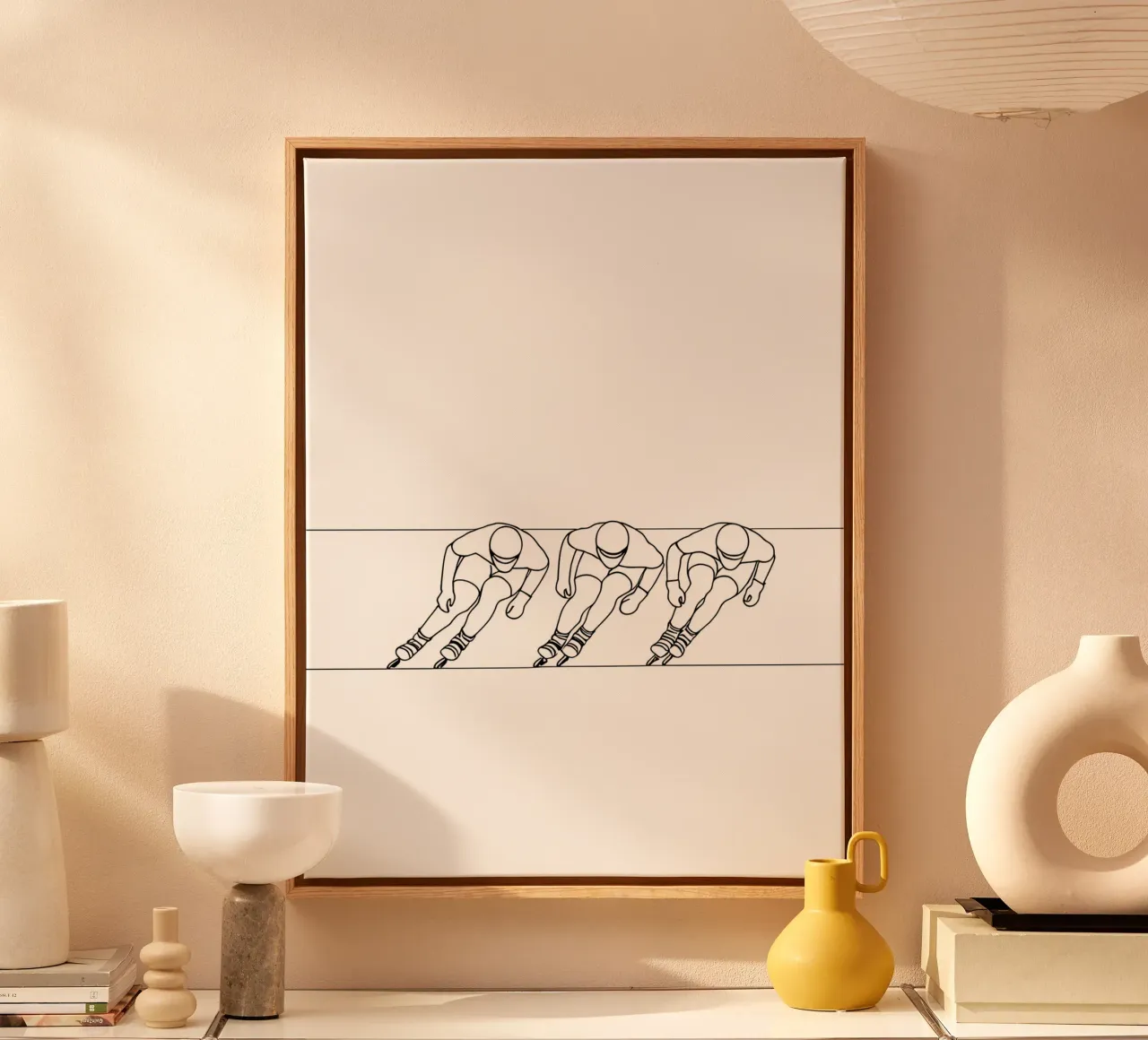 Rollerblade - Minimalist Line Art canvas by Viv Line Art