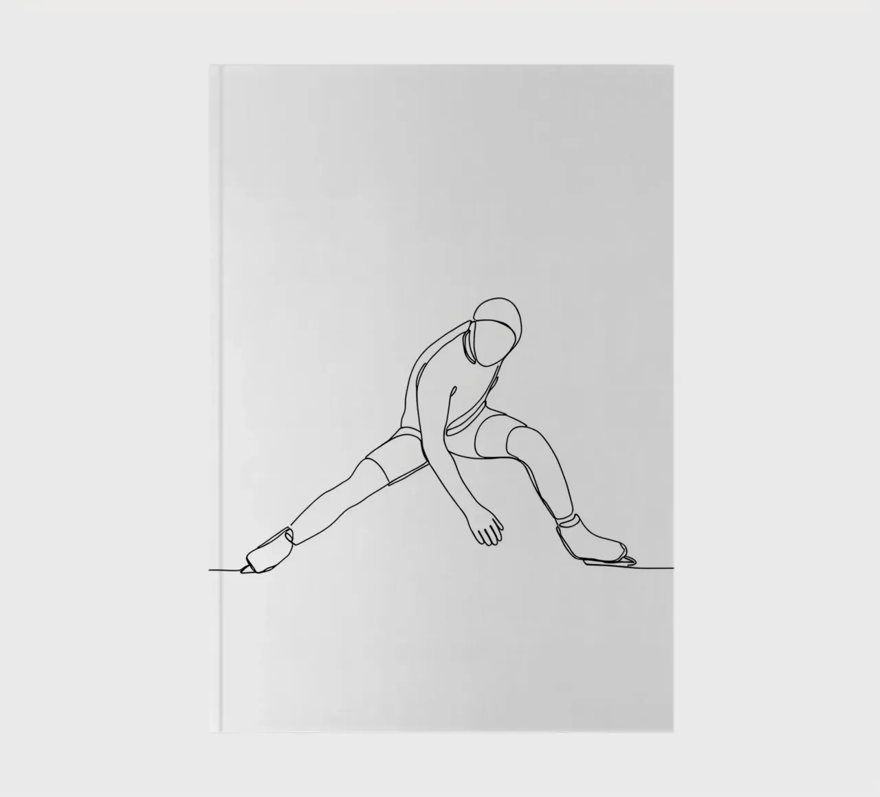 Ice Skater - Minimalist Line Art notebook by Viv Line Art