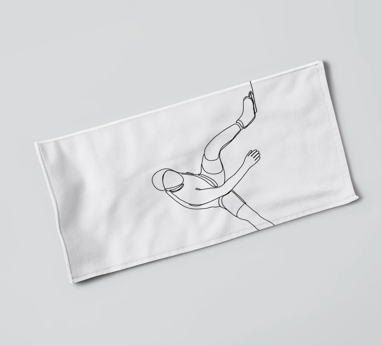 Ice Skater - Minimalist Line Art towel by Viv Line Art