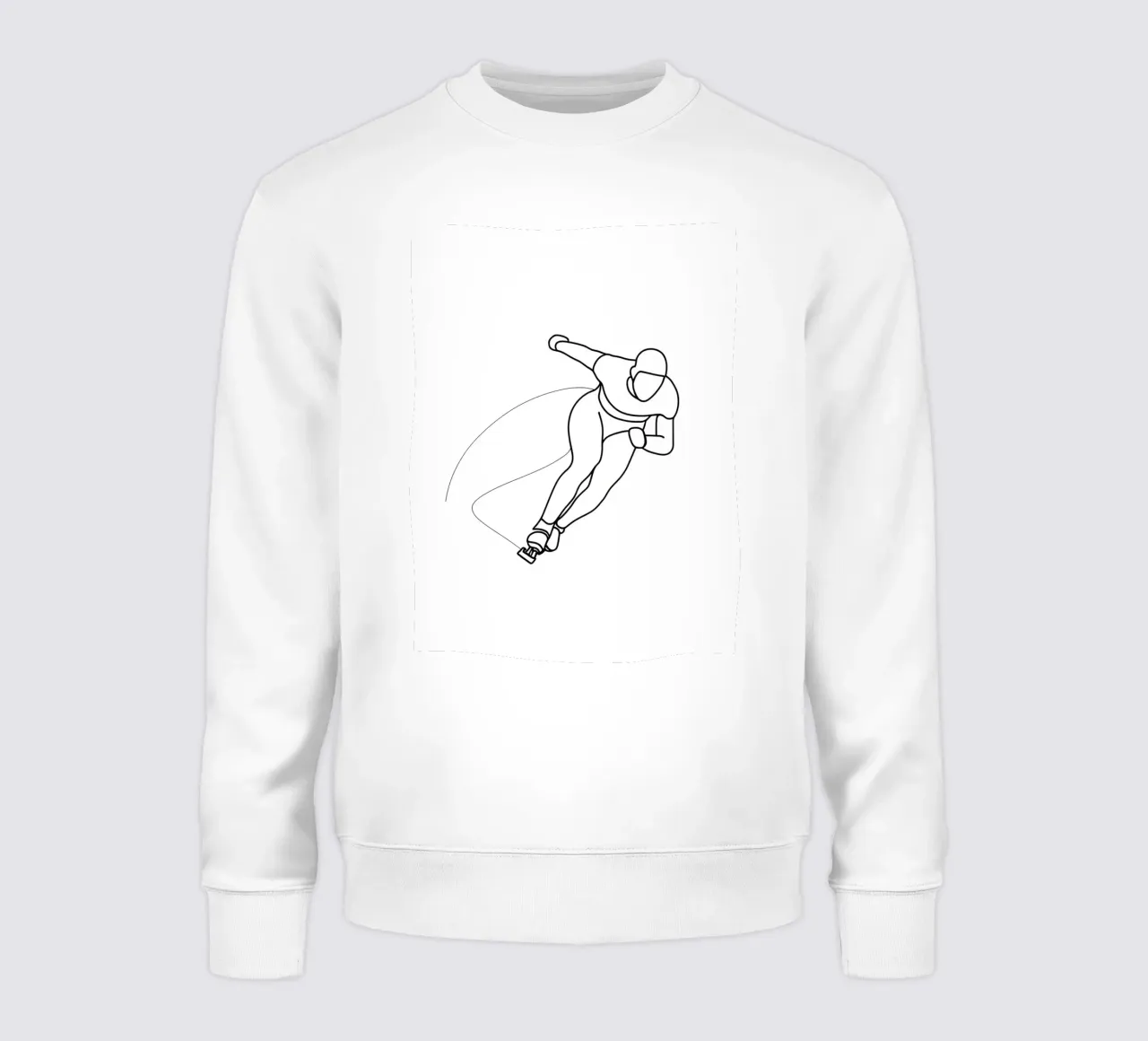 Pattinatore su ghiaccio - Line Art minimalista felpa da Viv Line Art
