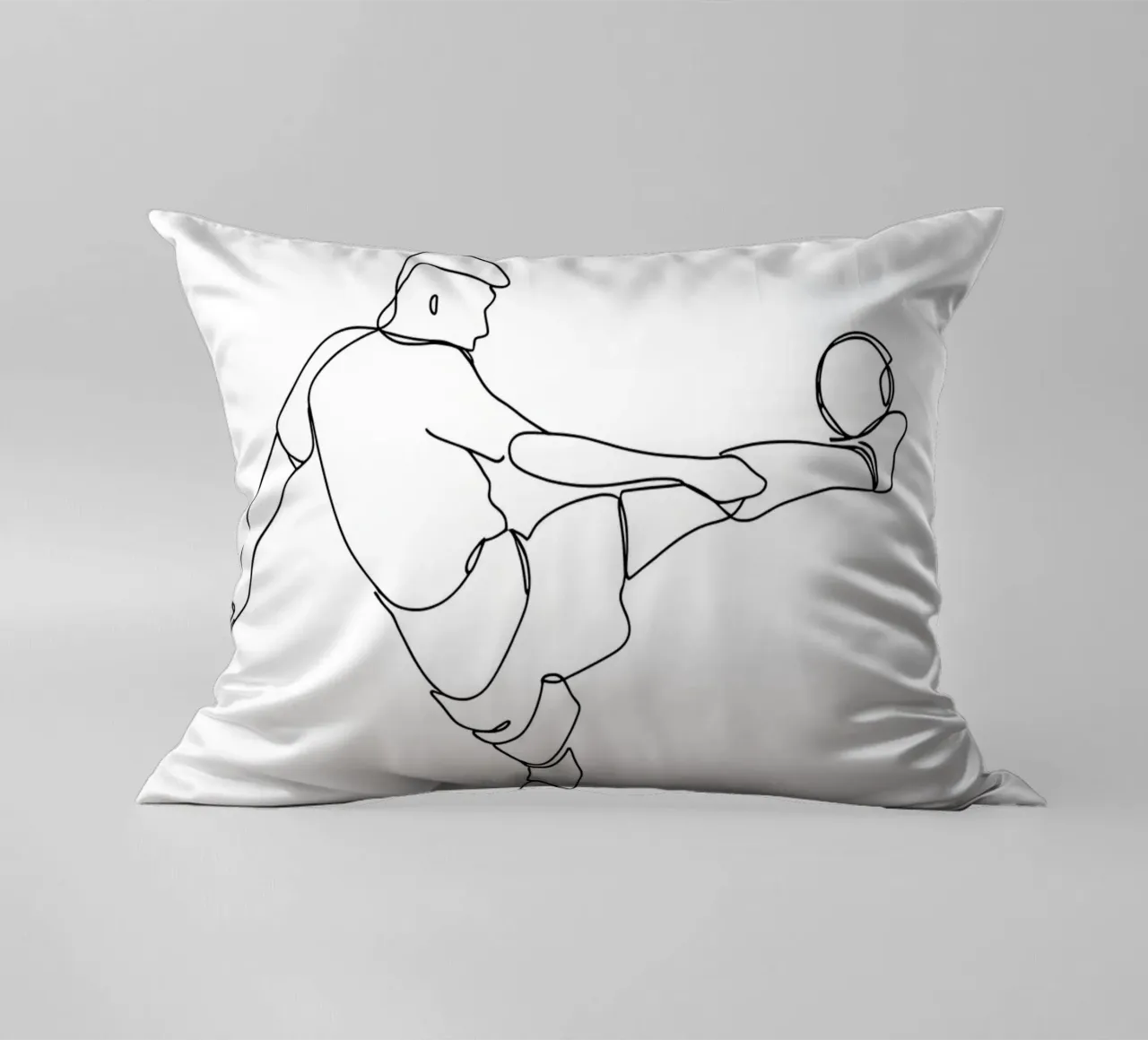 Calcio - Line art minimalista cuscino da Viv Line Art