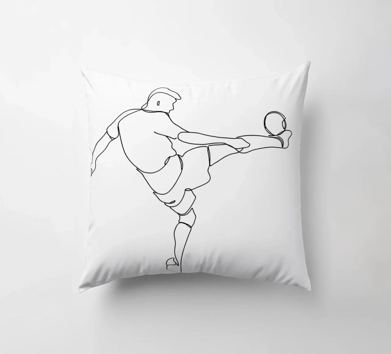 Calcio - Line art minimalista cuscino da Viv Line Art