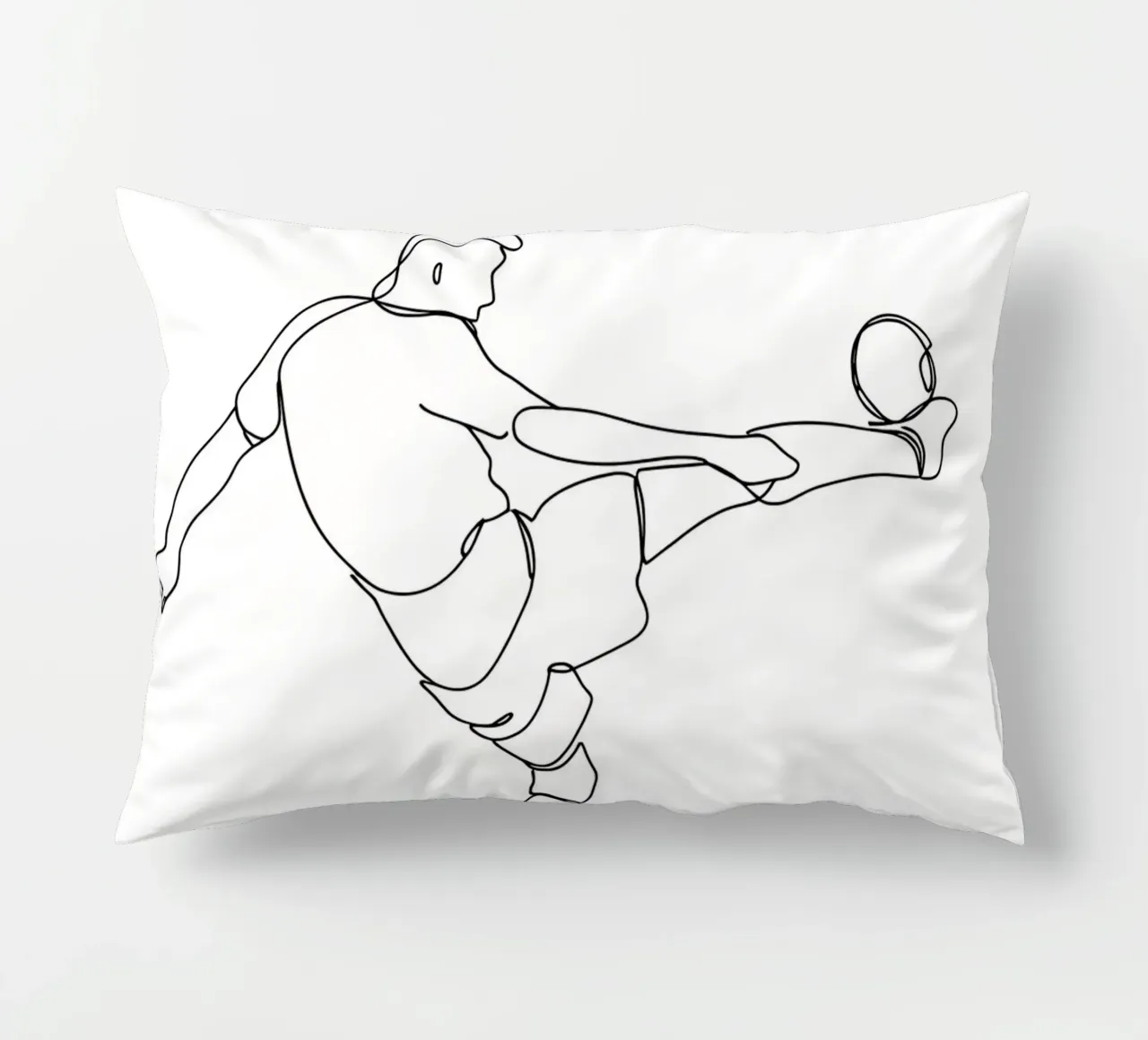Calcio - Line art minimalista cuscino da Viv Line Art
