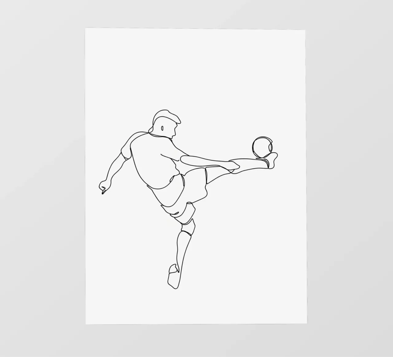 Calcio - Line art minimalista pellicola backlit da Viv Line Art