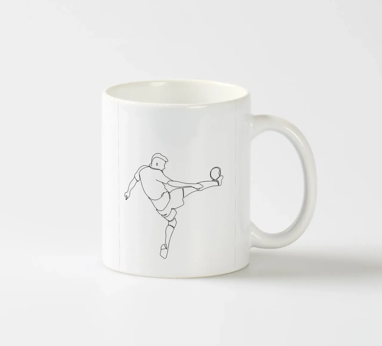 Calcio - Line art minimalista tazza in ceramica da Viv Line Art