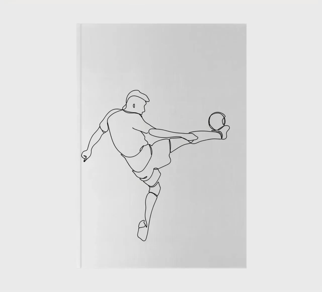 Calcio - Line art minimalista diario da Viv Line Art