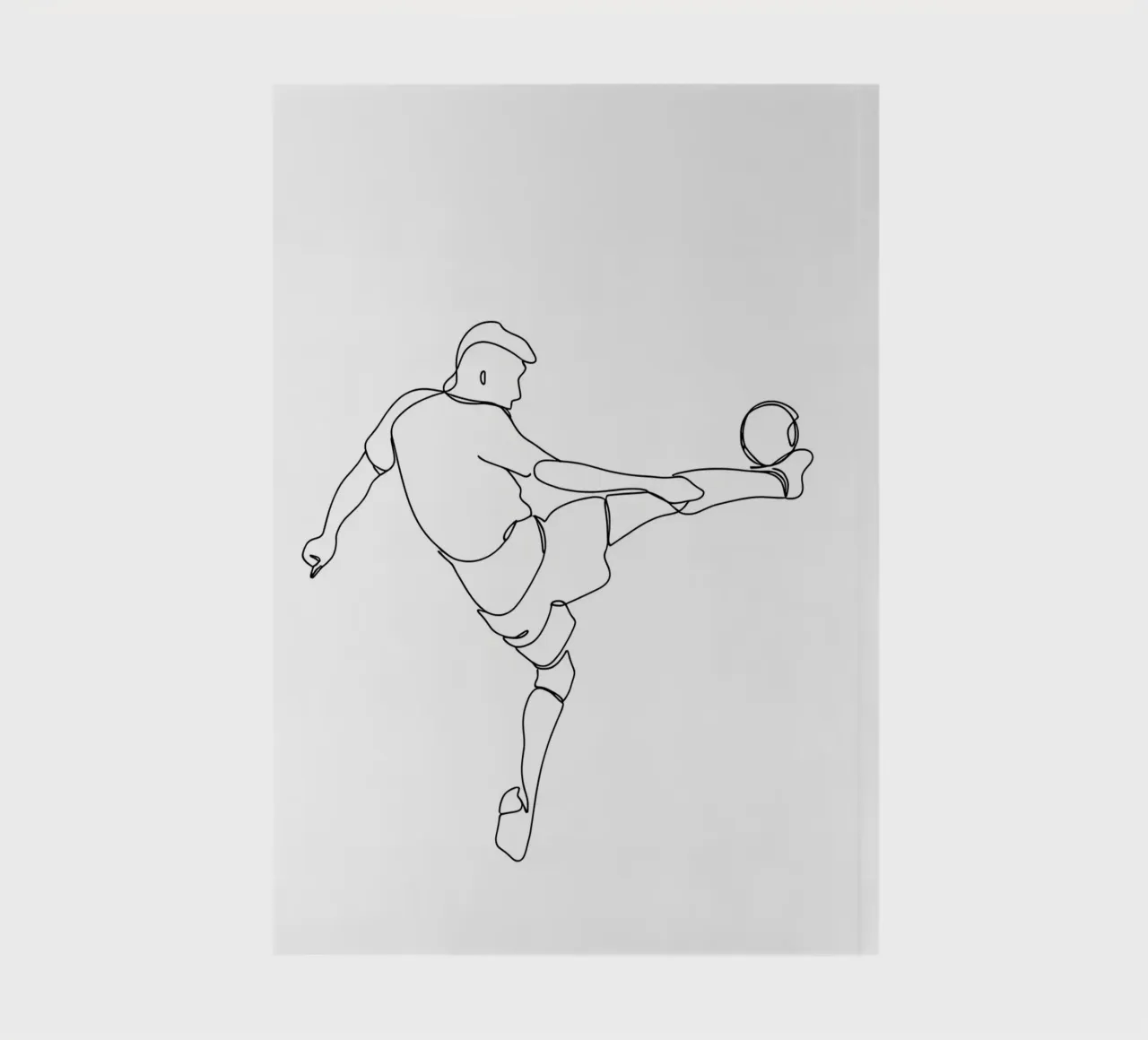 Calcio - Line art minimalista diario da Viv Line Art